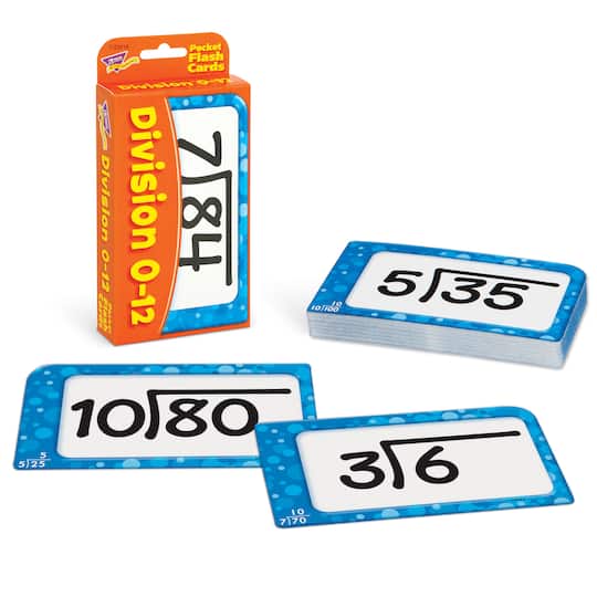 Trend Enterprises&#xAE; Division 0-12 Pocket Flash Cards, 12 Pack Bundle